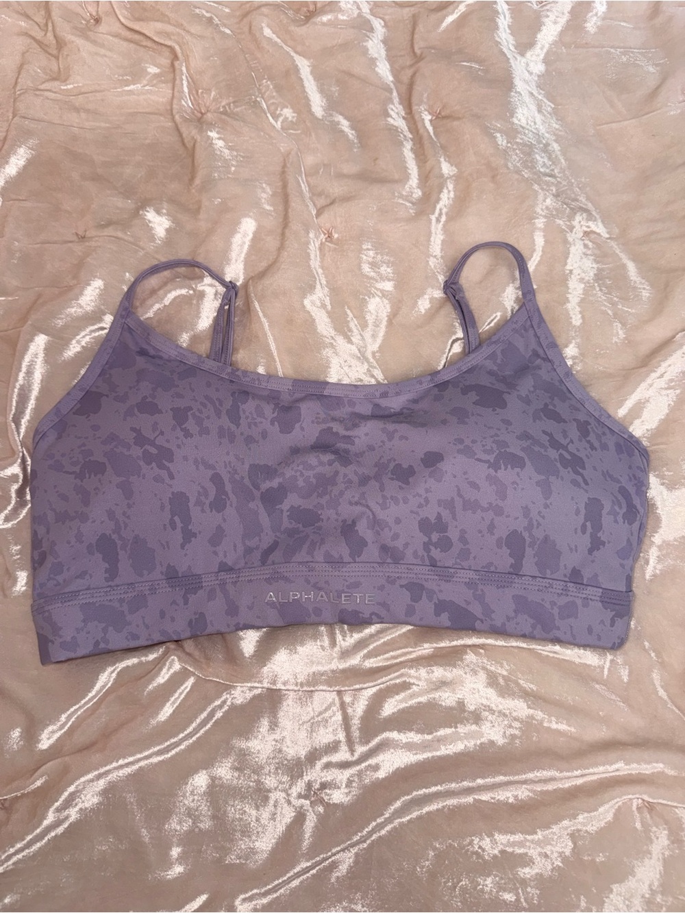 Alphalete Lavender Camo-Print Sports Bra